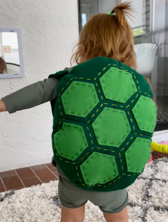 ideias de fantasias para a fazer em casa a mão - tartaruga